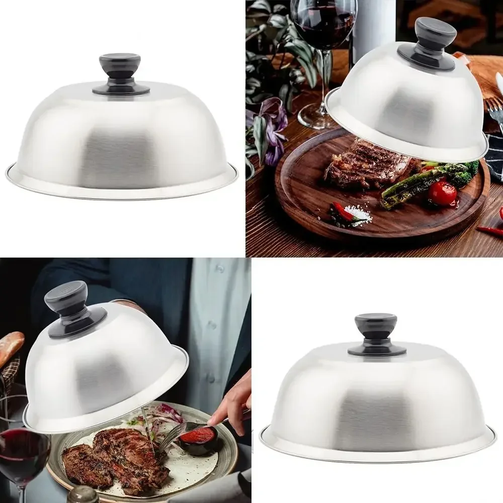 Stainless Steel Multi-Use Pan Cover | BBQ Grill Lid for Burgers Steak & Cheese Melting Dome | Cookware Accessories 1