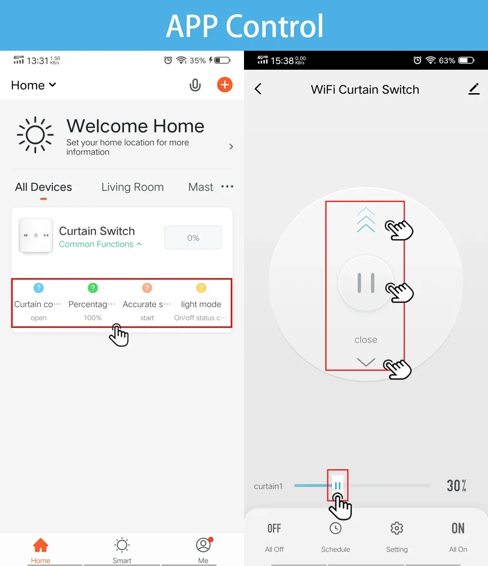 Tuya Smart EU Roller Shutter Curtain Switch WIFI Automation Module for Electric Blinds Motor with Alex Google Home Voice Control