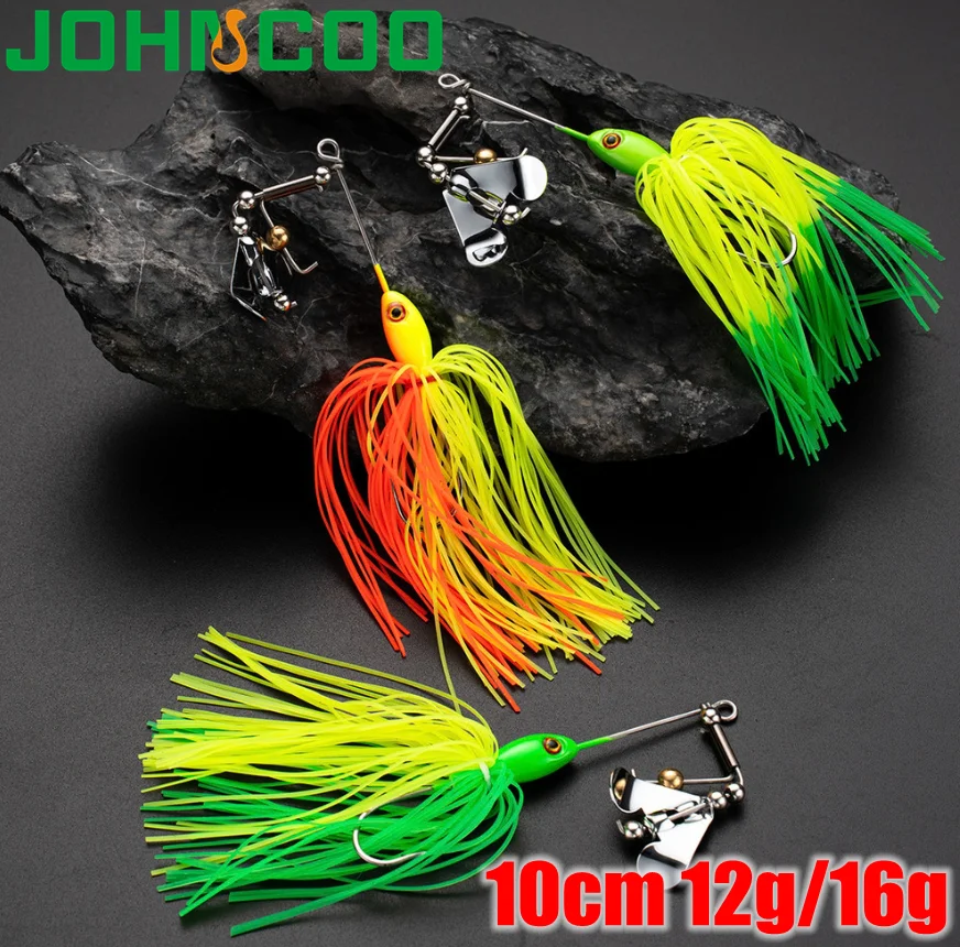 Spinnerbait 12g 16g Weedless-Angelköder Buzzbait Wobbler Oberflächenköder für Barsch, Hecht, Zander, Fisch, Barschköder
