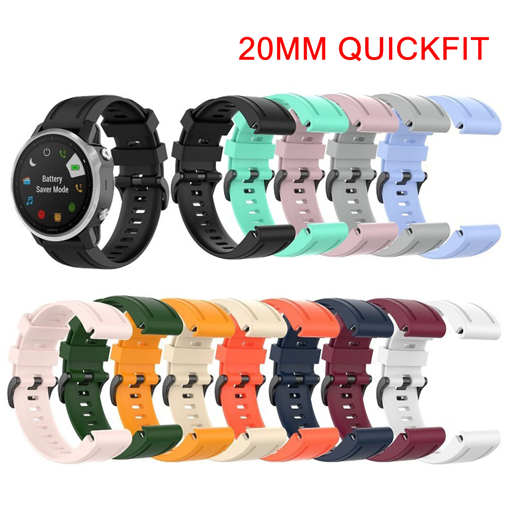 Premium Silicone Watch Strap - QuickFit, Multi-Size Options, Durable and Versatile Design