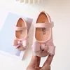 Kids Leather Shoes Girls Bow Sweet Princess Single Shoes Spring Autumn New Casual Flats Soft-soled Baby Shoes H609 1