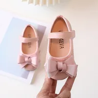 Kids Leather Shoes Girls Bow Sweet Princess Single Shoes Spring Autumn New Casual Flats Soft-soled Baby Shoes H609 1