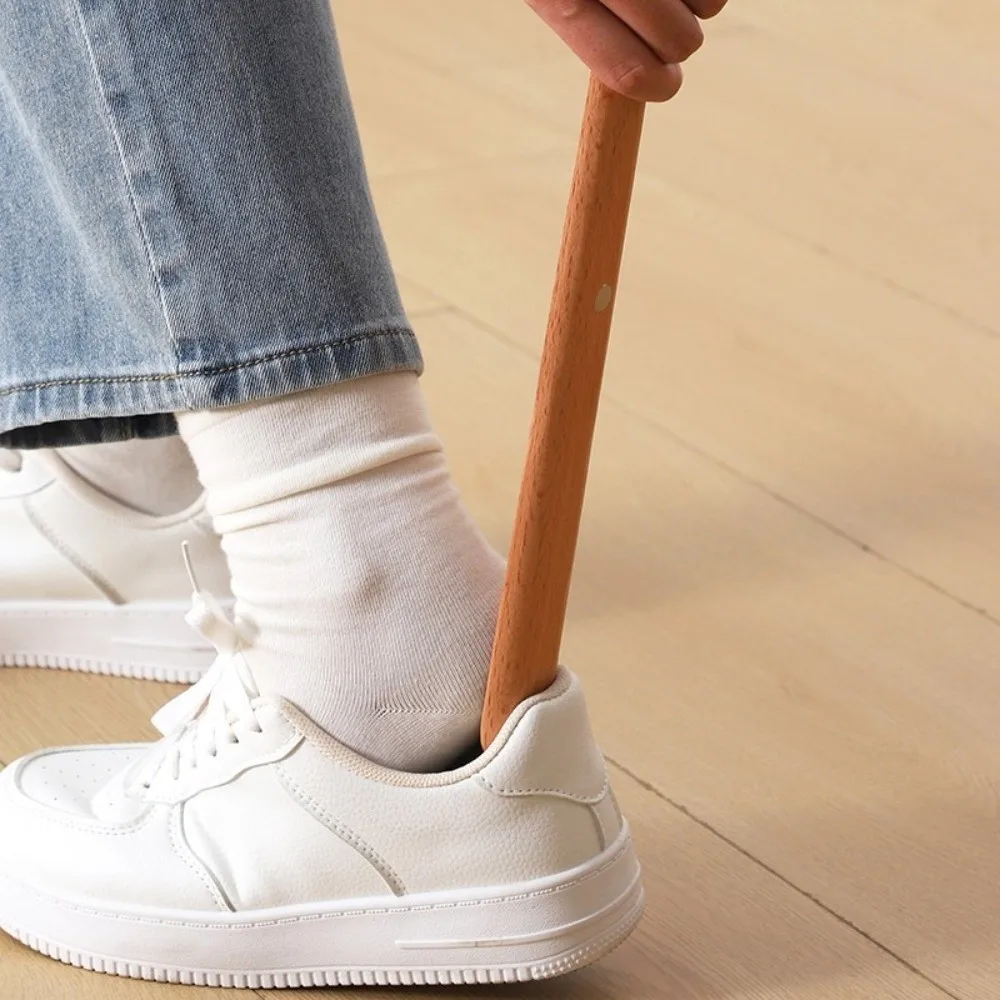 Kreativer 30/55cm Magnetischer Schuhlöffel mit Holzgriff, Flexibler Bequemer Schuhlöffel ohne Bücken, Langer Schuhheber für Senioren, Schwangere – Detail 4