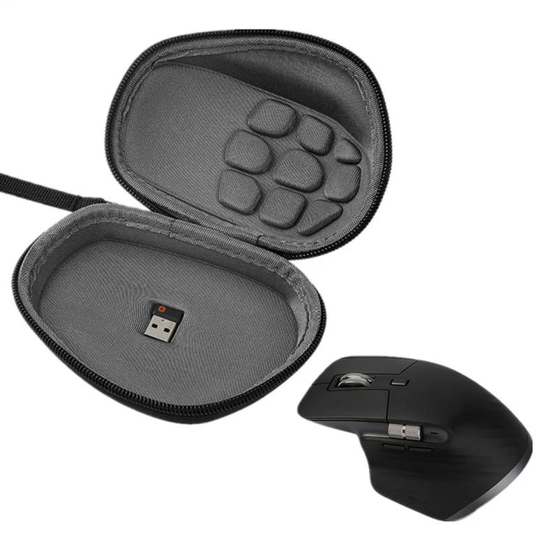 Nylon EVA Hard Shell Mouse Bag Black Grey Travel Accessory