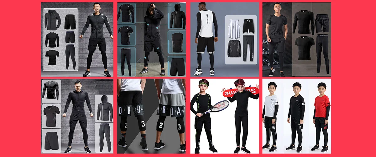 Ensemble De Sport Moulant Pour Homme, Leggings En Lyjean