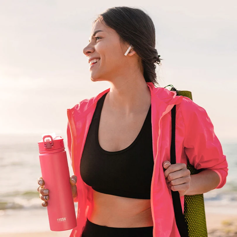 550Ml Tiesto Thermos Bottle With Straw Stainless Steel Vacuum Flask Keeps Cold and Heat Thermal Mug Sports Water Bottles