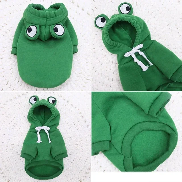 Warm Fleece Winter Cute Pet Dogs Clothes Apple Banana Carrot Fruit Cartoon Puppy Clothing for Small Medium Dogs Pet Cats Costume 2