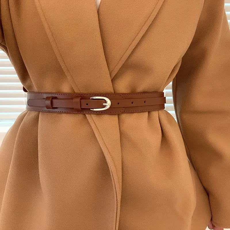 

Women Belt PU Leather Corset Belts For Ladies Metal Buckle Waist Strap Leisure Dress Coat Wide Waistband Vintage Coat Dress Belt