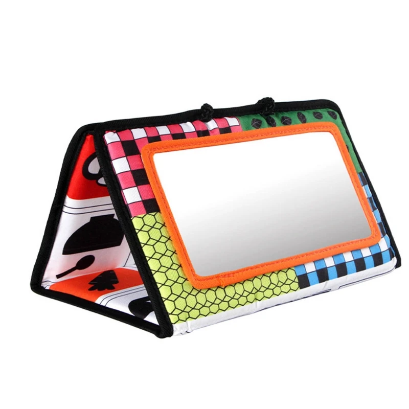 2022 New Infant Baby Car Seat Back Hanging Specchio Pieghevole Travel Portable Cute Cartoon Patterns Toddlers Learning Cognitivo High