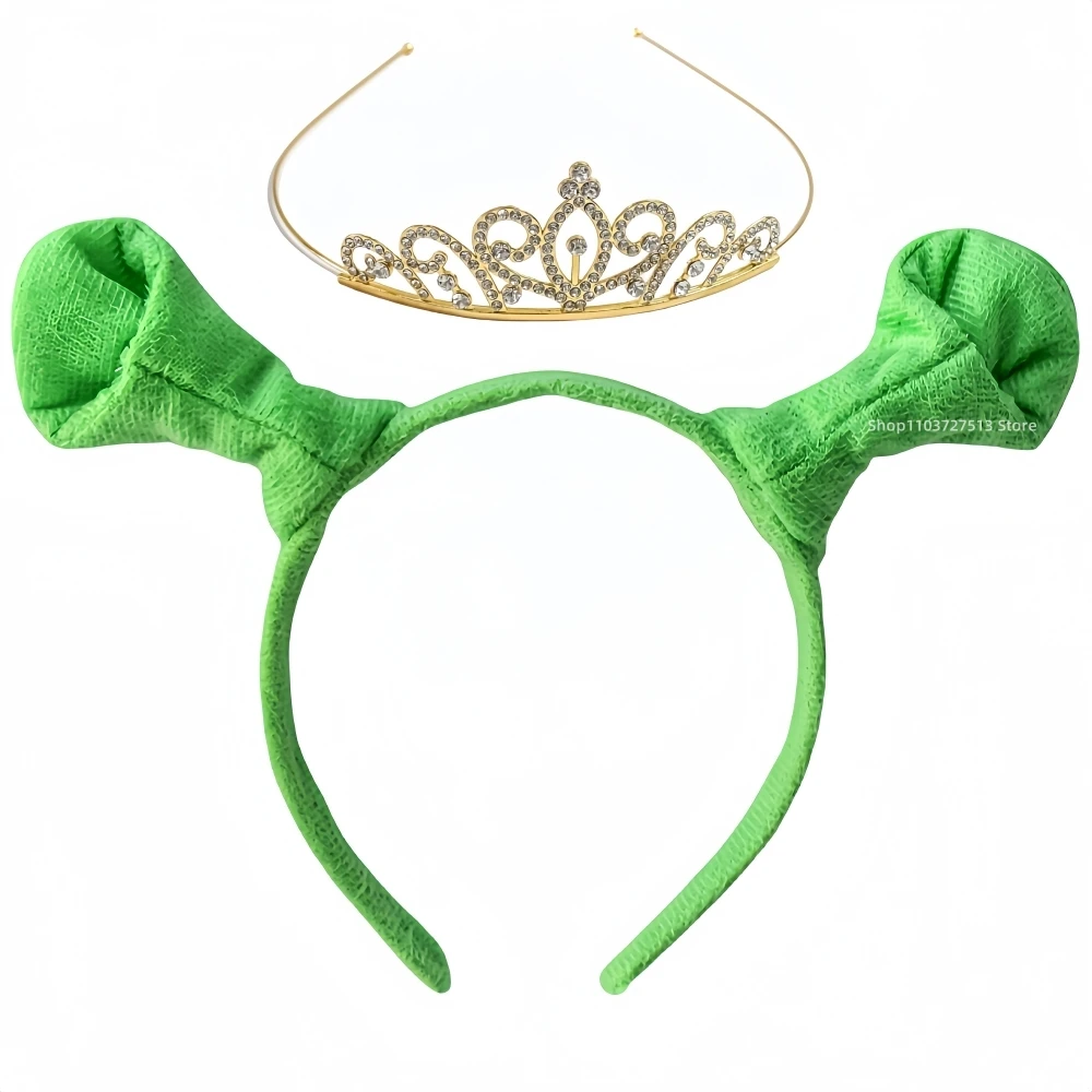Fiona Cosplay Krone Stirnband Mit Ohr Kostüm Zubehör Verkleidung für Erwachsene Frauen Weibliche Fantasia Halloween Karneval Requisiten – Detail 9