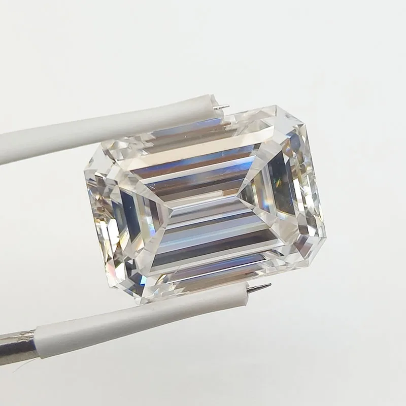 Moissanite Stone D Color Emerald Cut VVS1 Gemstone  Diy Charms Jewelry Material Pass Diamond Tester with GRA Certificate 5