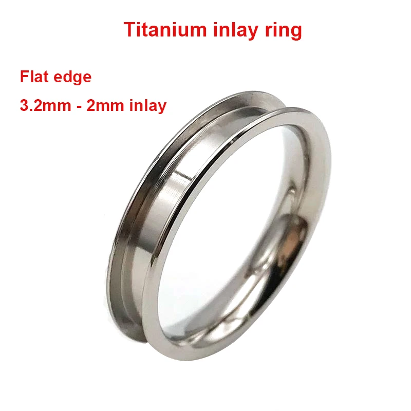 Elegant 6mm Titanium Wave Channel Inlay Blanks - Unique Handmade Jewelry
