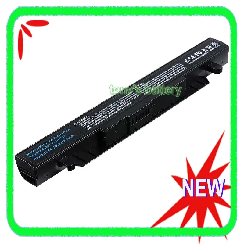 Nova Bateria do Portátil para Asus Rog Zx50 A41n1424 Zx50j Zx50jx Gl552 Gl552j Gl552v Gl552vx Gl552vw Gl552jw 14.8v 2600mah