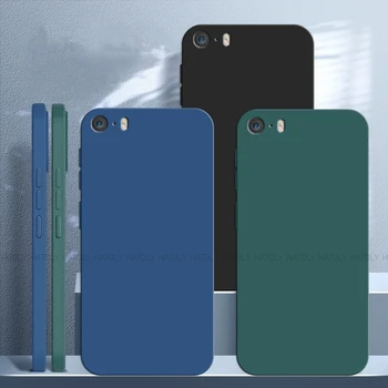 Per iPhone 5s Custodia iPhone 5s 5 SE 2016 Cover protettiva Paraurti antiurto TPU Silicone liquido Cover posteriore per iPhone 5s