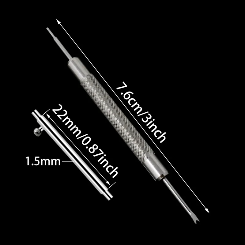 스테인레스 스틸 퀵릴리즈 용수철 바, L 22mm 직경 1.5mm, 더블 팁 시계 밴드, 제거 도구, 내구성, 사용하기 쉬움, 2PCs, 40PCs