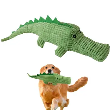 Dog Squeaky Toys Plush Biting Toys For Puppies Wear-Resistant And Bite-Resistant Alligator Toy Relieves Teething Discomfort 1