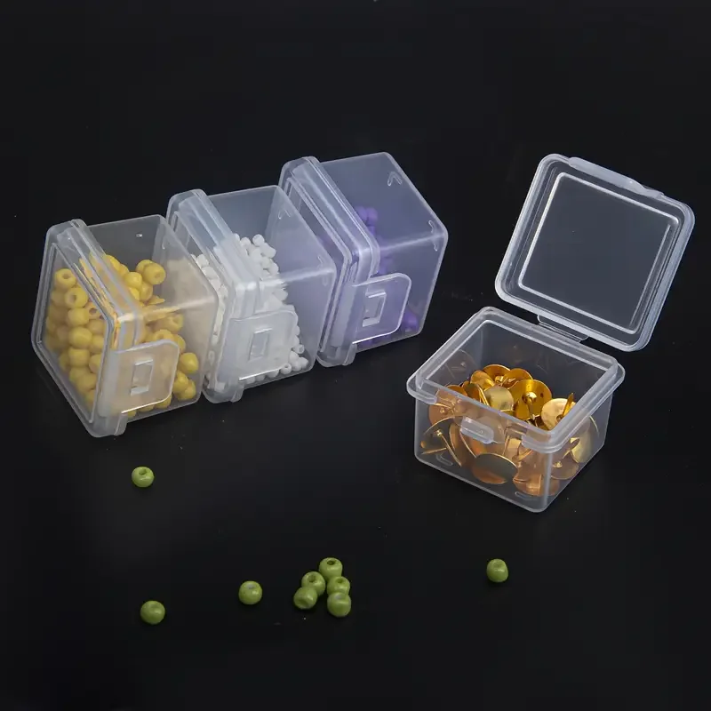 16pcs Clear Plastic Storage Box Set for Beads, Jewelry & Craft Supplies-Portable, Stackable Organizers with Individual Lids