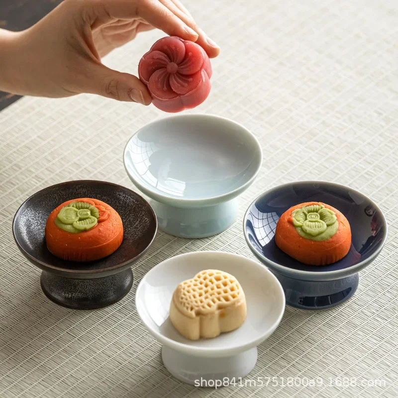 Ceramic Exquisite Dried Fruit Plate Chinese Fruit Plate Tea Tray Small Tray Melon Seeds Snack Pastry Snack