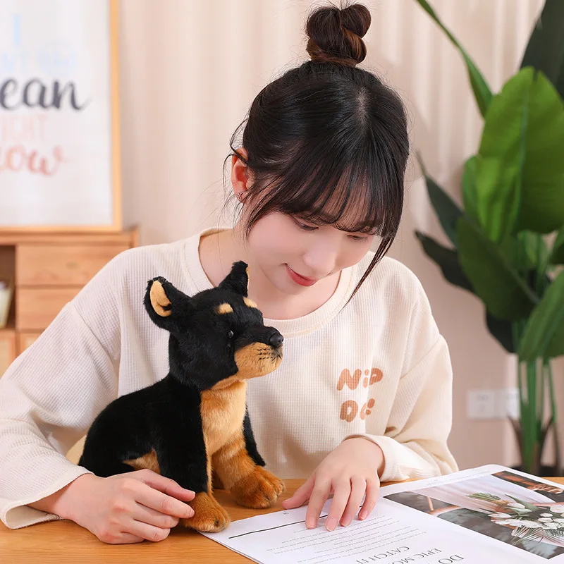 Doberman Pinscher Dog 9 Inch Stuffed Animal Plush Toys Toddler Doll Kids  Gifts