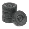4x RC Wheels and Tires Set RC Upgrade Part Rubber Tires Set RC Tires with Wheel Rim for MN82 MN78 1/12 RC Crawler Car Trucks 2