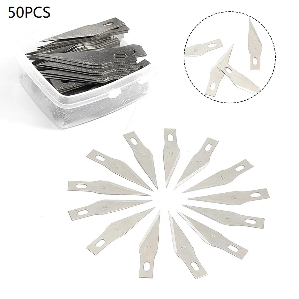 

100PCS 11# Blades For X-Acto Exacto Tool SK5 Graver Hobby Style Multifunction Hand DIY Cutting Tools Craft Carving Blade Sets