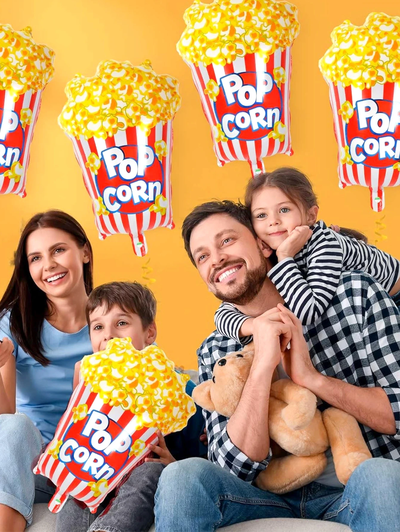 Popcorn-Themed Party Balloons - Perfect for Birthdays, Carnivals, and Circus Decorations
