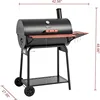 Royal Gourmet CC1830V 30 Barrel Charcoal Grill with Wood-Painted Side Front Table, 627 Square Inches Cooking Space 6
