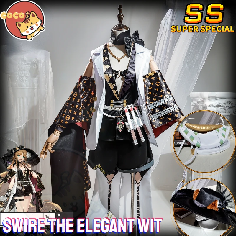 

Arknights Swire the Elegant Wit Cosplay Costume Game Arknights Beatrix Schwire Cos Costume Swire the Elegant Wit Wig CoCos-SS