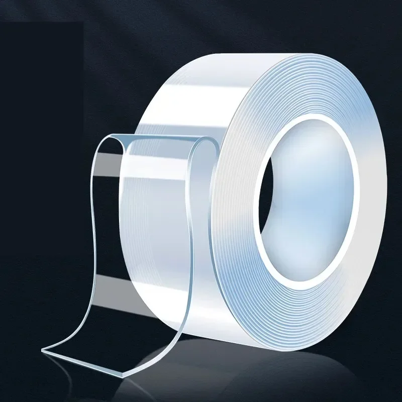 Nano Double Sided Heavy Duty Transparent Adhesive Tape - Strong, Reusable, Multipurpose, Waterproof