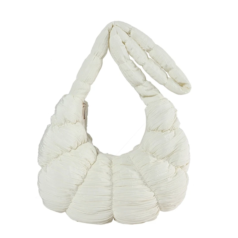 Pleated Cloud Bag Fashion Dumpling Bags Large Capacity Shoulder Bags E74B