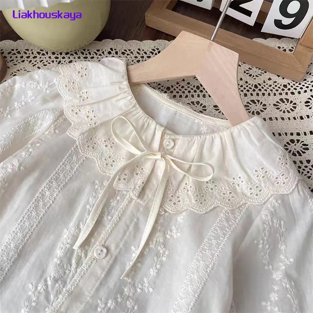  소녀 카디건 0-24M 레이스 칼라 니트 스웨터   공주 탑 버튼 다운 소프트 니트웨어 겉옷