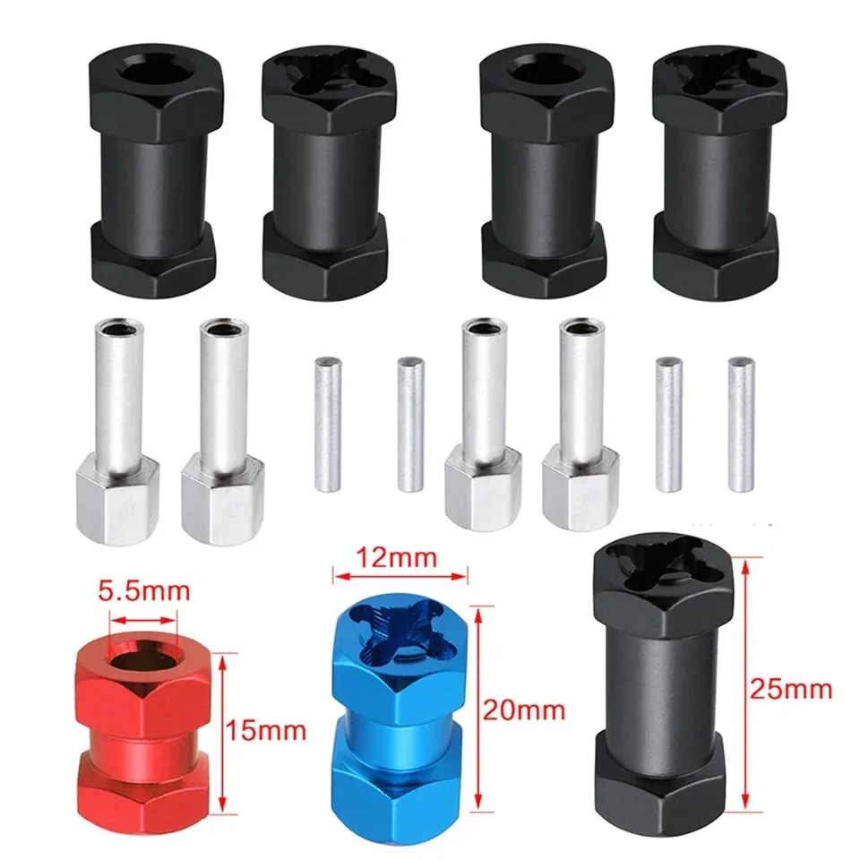 RC Wheel Spacers & Hex Hubs - 12mm 15mm Extension Adapters For 1/10 Scale Crawlers - View #7