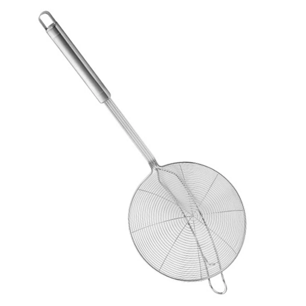

Stainless Steel Spider Strainer Skimmer Spoon 15 Inch Asian Colander Ladle Double Hook Slotted Frying Spoon Kitchen Gadgets