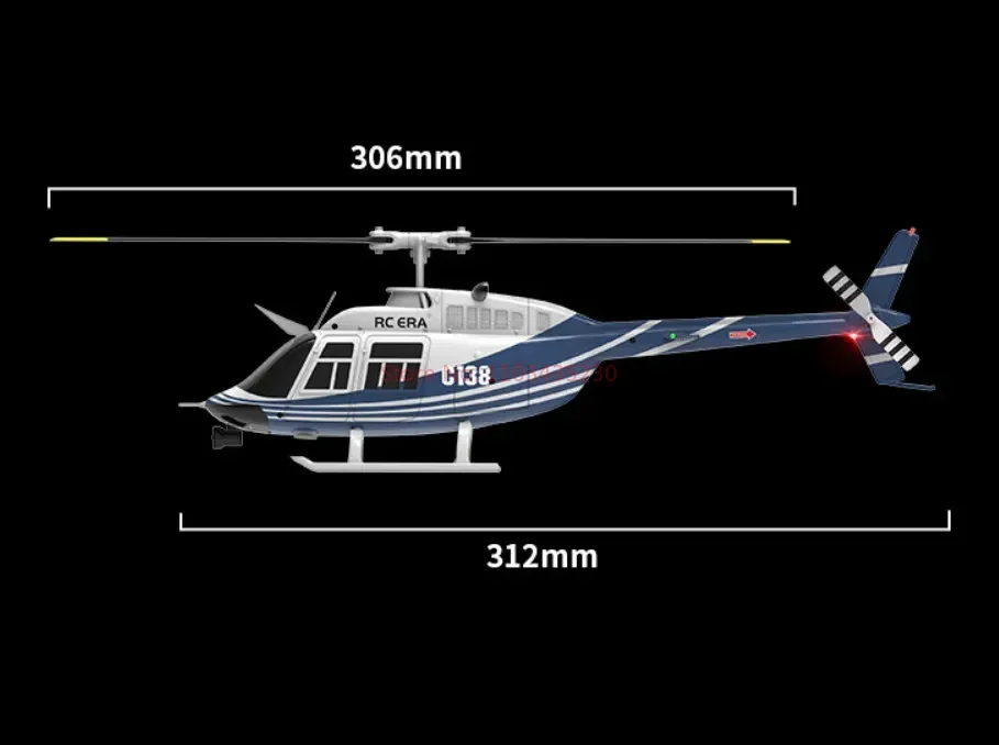 New Re Era C138 1:33 Six Channel Single Paddle Aileron Free Helicopter Barometer Fixed Height 3d Rolling Toy Gift Rc Planes 6