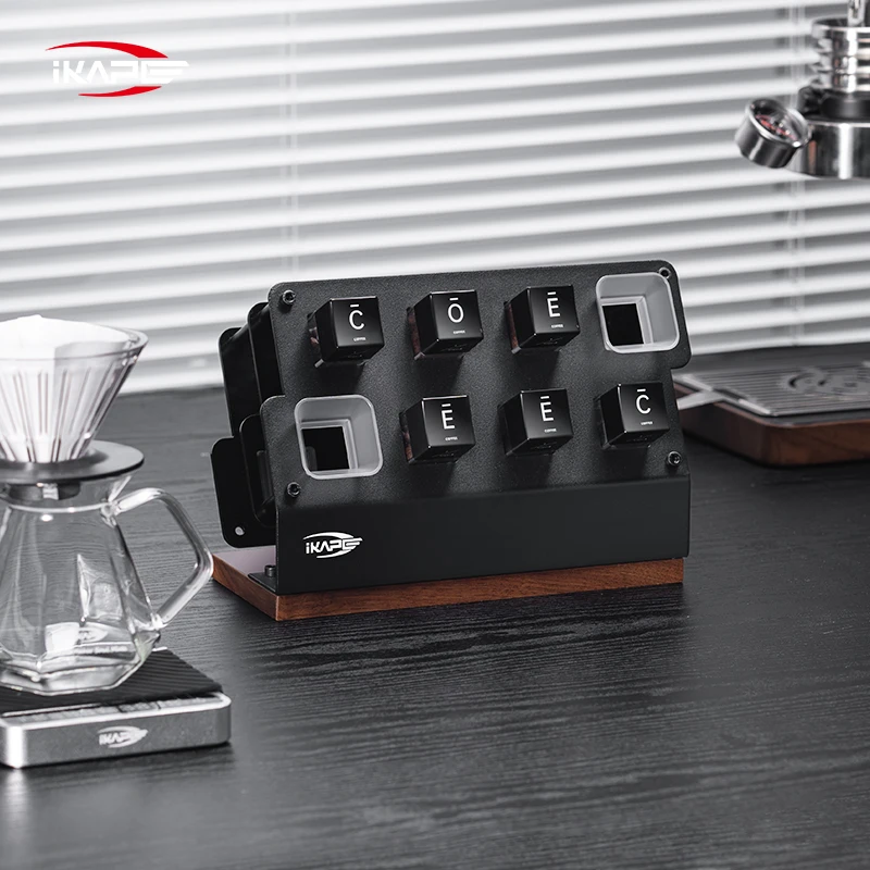 IKAPE V2 Coffee Bean Storage Tubes, Single-Dose Coffee Storage Container with 6 Tubes, Funnel, and Vacuum Valve