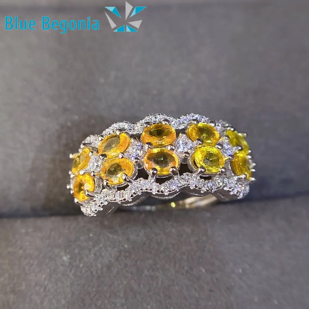 925 Solid Sterling Ladies Designer Yellow Sapphire Finger Ring, 5x7 Mm at  Rs 1700 in Jaipur