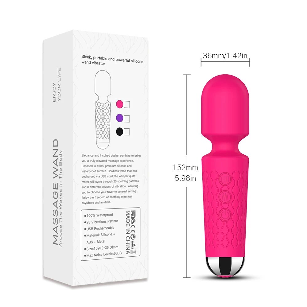Massager AV Vibrator Magical Wand Sex Toy for Women Wireless Erotic Adult Product Female Mastorbation Cli_voghion.com