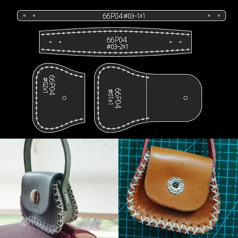 Mini Handbag Making Molds 4pcs/set Acrylic Templates DIY Leather Pattern Handmade Stencil Wallet Making Mold Accessories NUBECOM