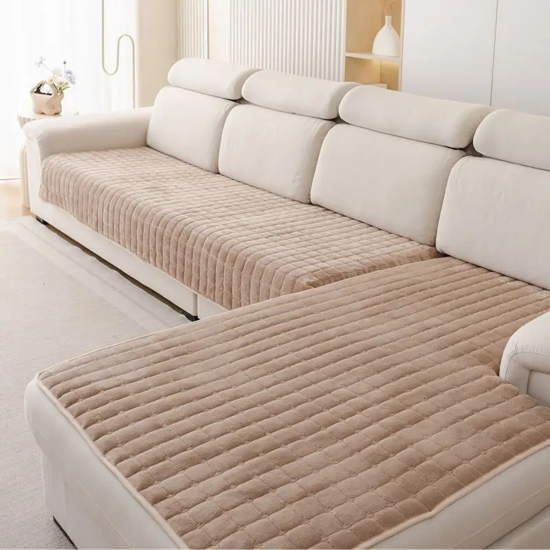 Plush Plaid Sofa Cushion Image 22