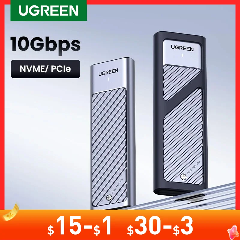 Custodia Ssd Ugreen M.2 Nvme 10Gbps Adattatore Da Nvme A Usb Custodia Usb 3.2 Gen 2 Per Nvme Pcie Ssd Disk Box Supporta Chiavi M E B & M