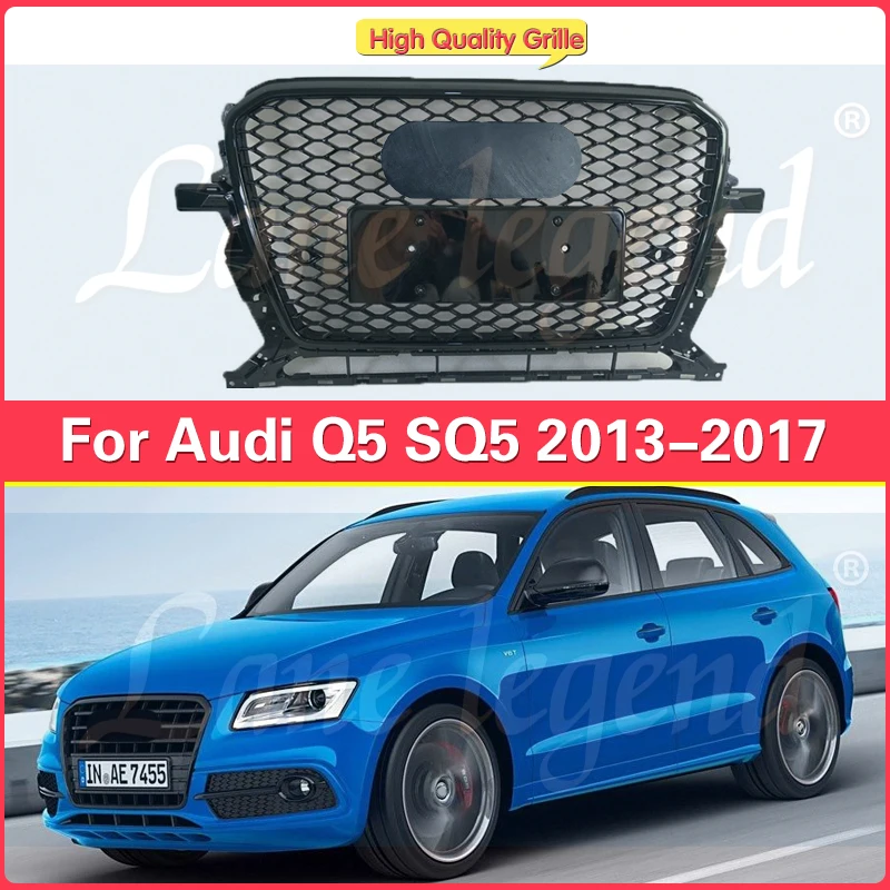 

For AUDI Q5 2013 2014 2015 2016 2017 Front Bumper Grill Mask Radiator Grille Medium net Racing Front Grille Ventilation Net