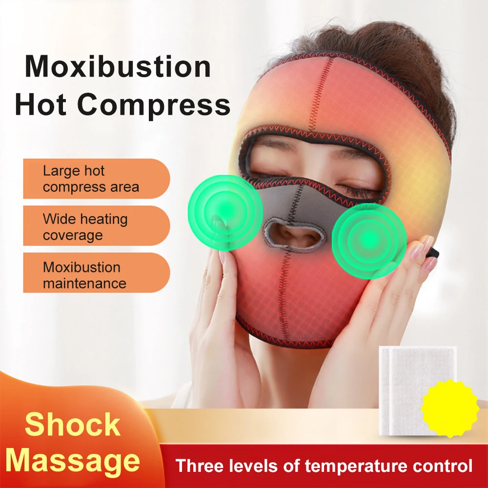 Hot Compress Massage Face Mask for Facial Nerve Spasms Physical Therapy Sequelae of Facial Paralysis Rehabilitation Moxibustion