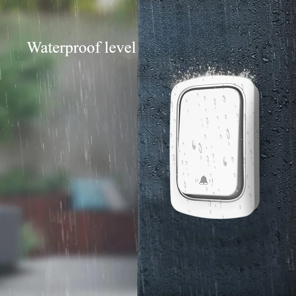 Wireless Doorbell Waterproof Self-Powered Door bell Sets Home Outdoor Kinetic Ring Chime Doorbell No Battery required