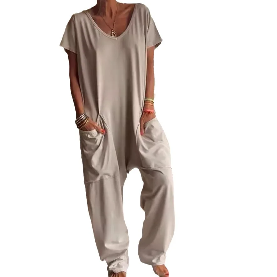 Women Loose Fit Wide Leg Jumpsuit