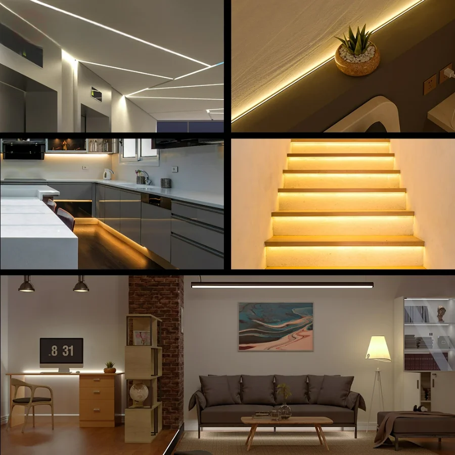 110-220V COB Led Strip with Power Supply Decoration Light Tape for Room PIR Motion Sensor Hand Sweep Backlight Ribbon 6