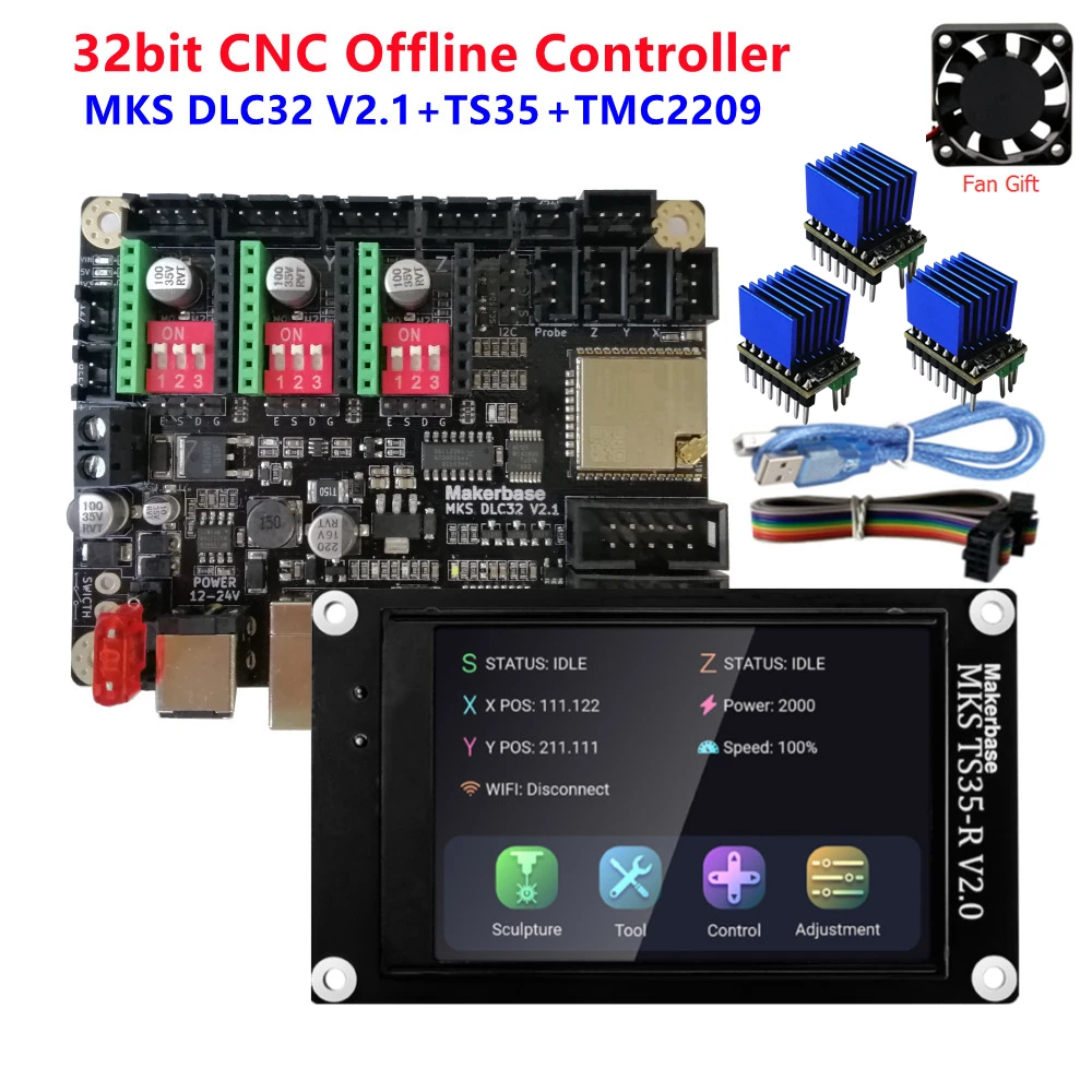 MKS DLC32 V2.0 Offline Control 32Bits ESP32 WIFI GRBL TFT Desktop Laseren Graveermachine Diy Un