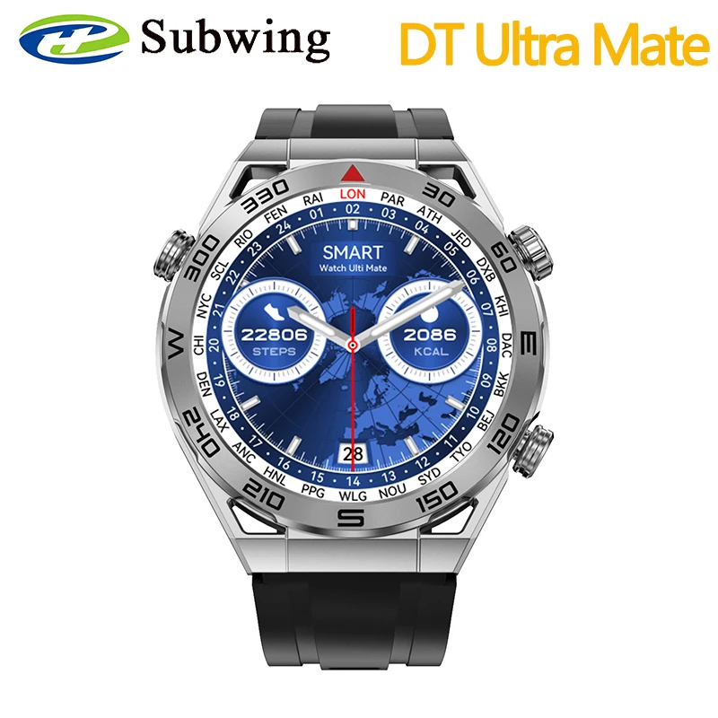

Смарт-часы DT Ultra Mate мужские, Беспроводная зарядка, Bluetooth, GPS-трекер