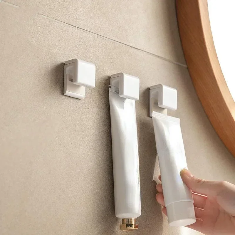 3Pcs Toothpaste Clip Self Adhesive Wall Mount Bathroom Cleansing Milk Cream Toothpaste Holder Bathroom Supplies