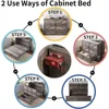 Murphy Bed, Cabinet Bed with Charging Station Large Storage Drawer for Home Office or Room, Hideaway Full Foldable Platform Bed 5