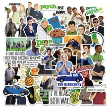 

10/30/50pcs TV Show Psych Stickers Decals DIY Skateboard Luggage Motorcycle Laptop Phone Fridge Bike Car Cool Waterproof Sticker